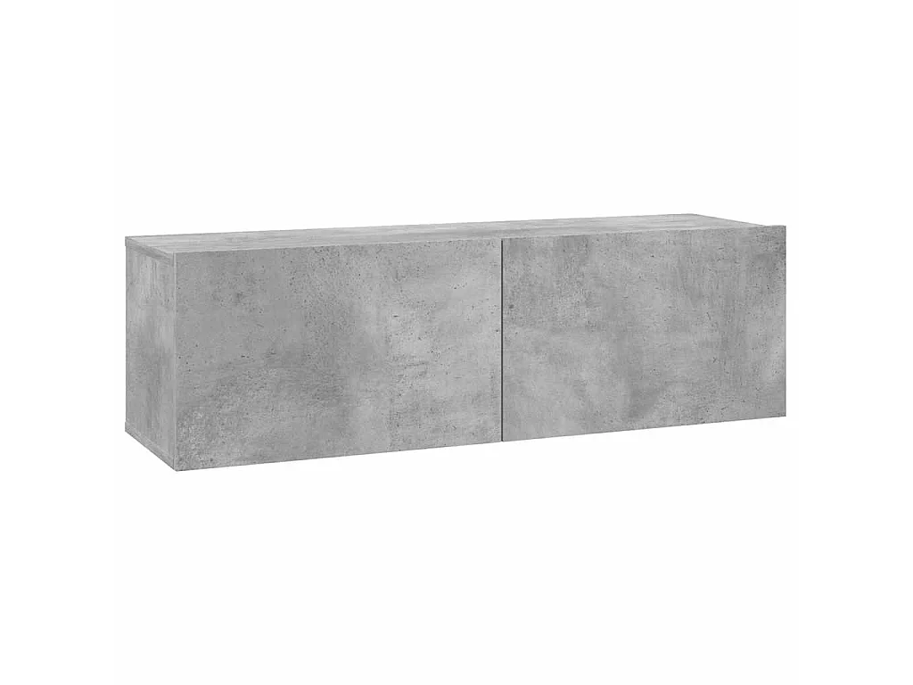 Meuble TV Gris béton 100x30x30 cm Bois d’ingénierie