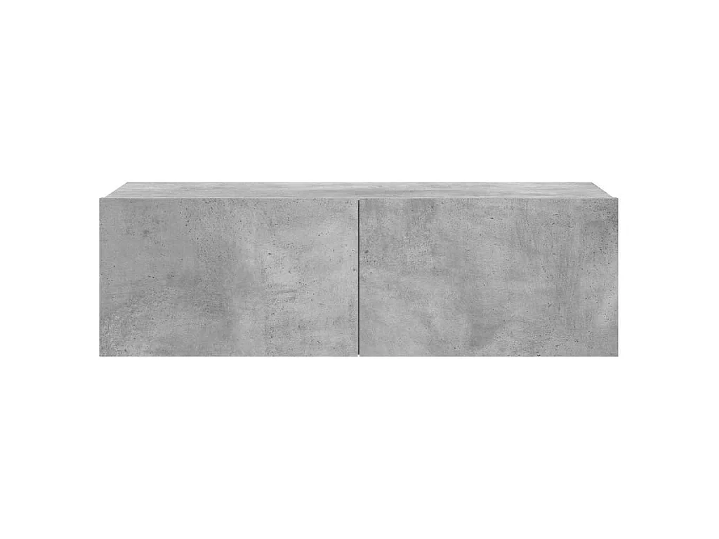 Meuble TV Gris béton 100x30x30 cm Bois d’ingénierie