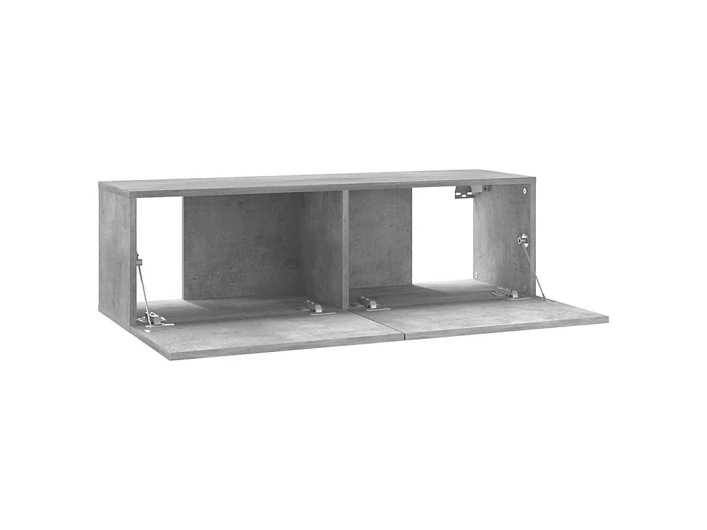 Meuble TV Gris béton 100x30x30 cm Bois d’ingénierie