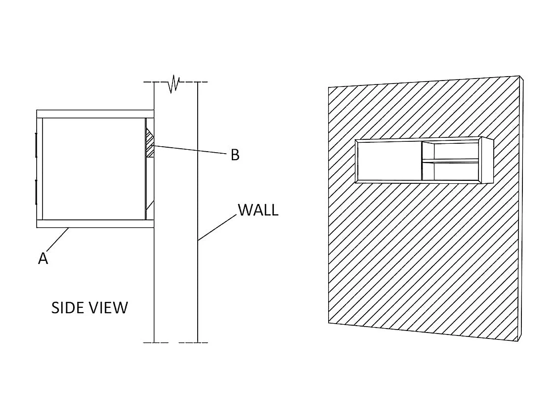 Mobile TV a Parete 90x30x30 cm in Legno Massello di Teak