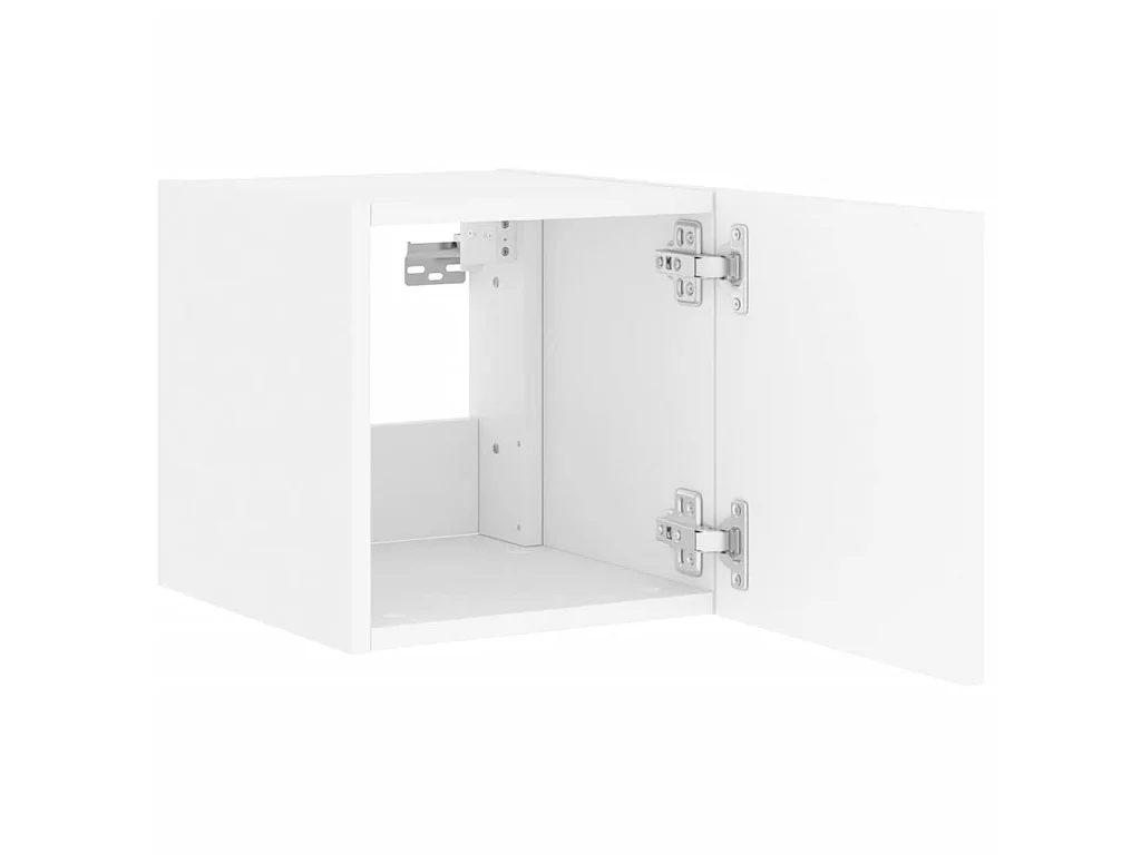 Tv-wandmeubel met LED-verlichting 30,5x35x30 cm wit