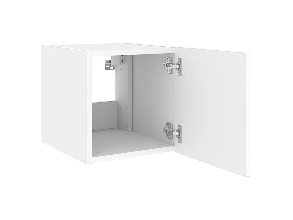 Mobile TV a Parete con Luci LED Bianco 30,5x35x30 cm