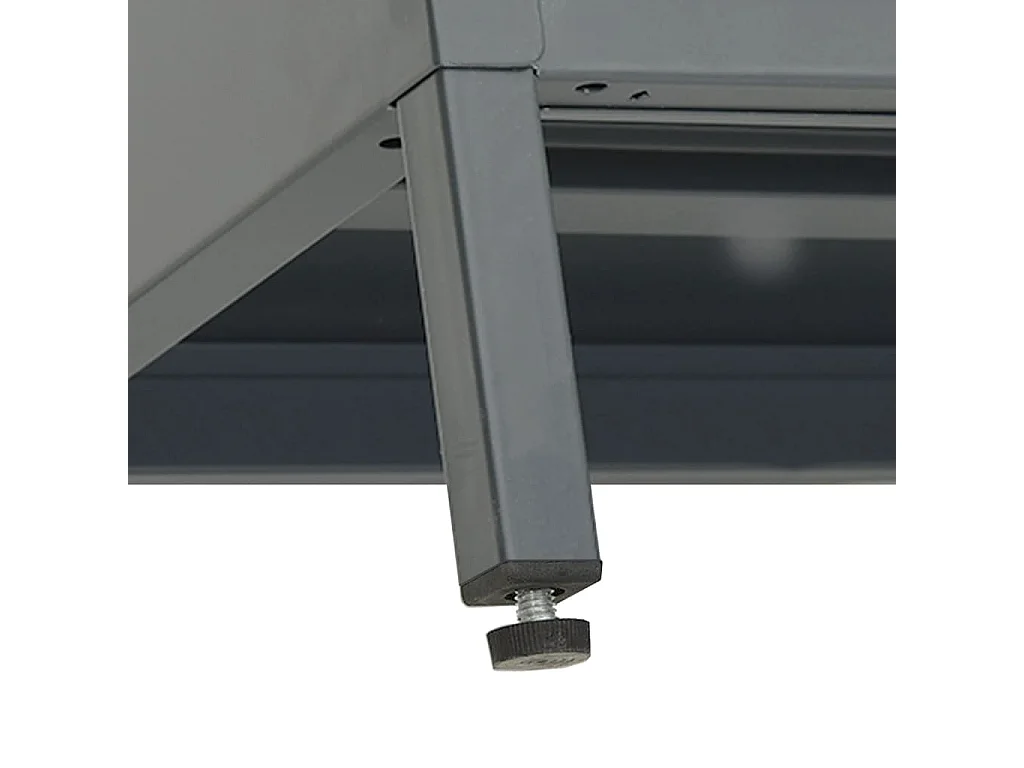 Meuble TV Anthracite 105x35x52 cm Acier et verre