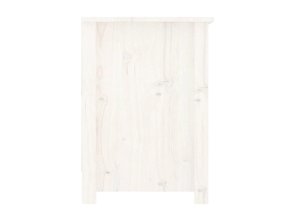 Meuble TV Blanc 103x36,5x52 cm Bois de pin massif