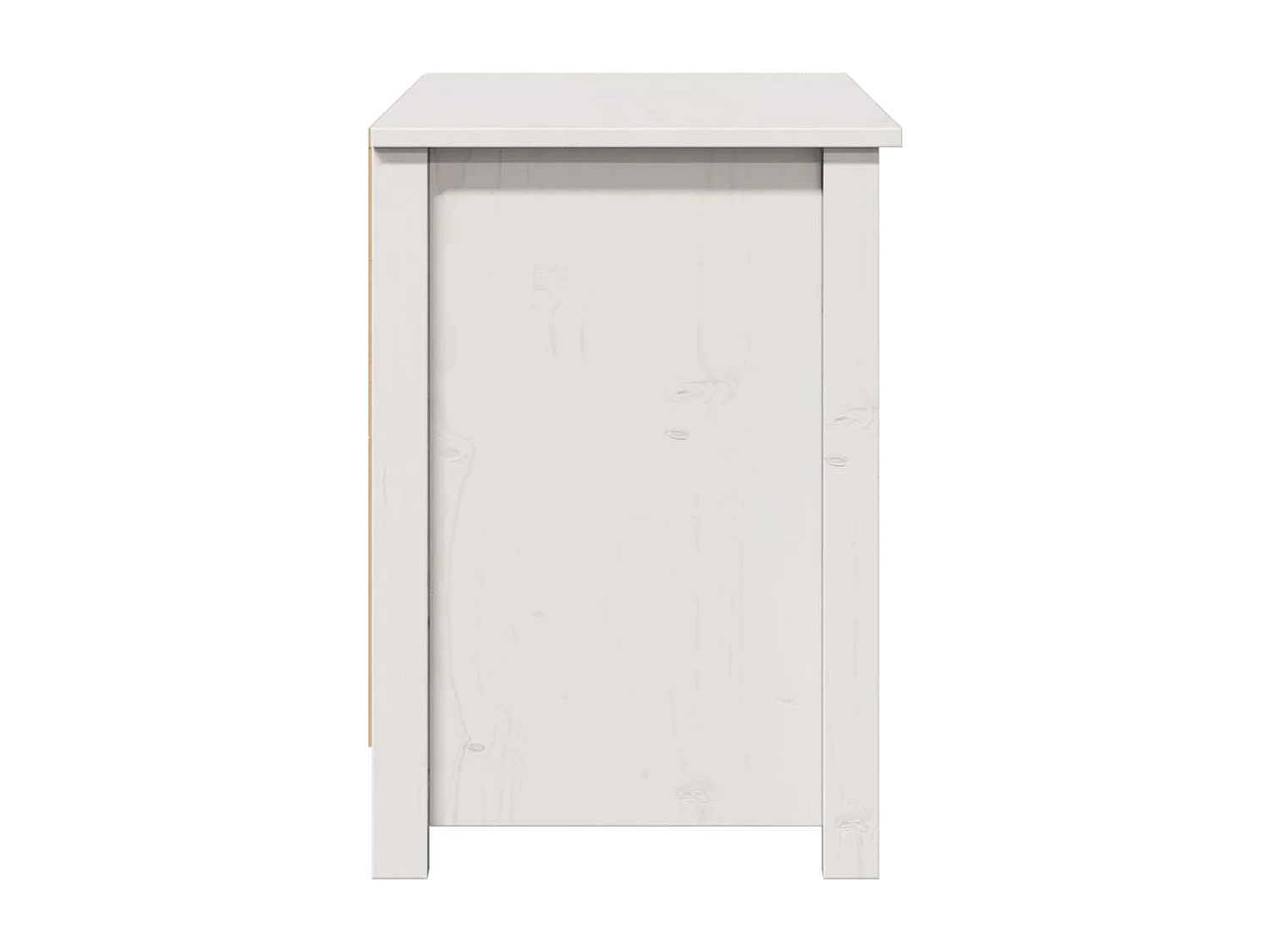 Meuble TV Blanc 103x36,5x52 cm Bois de pin massif