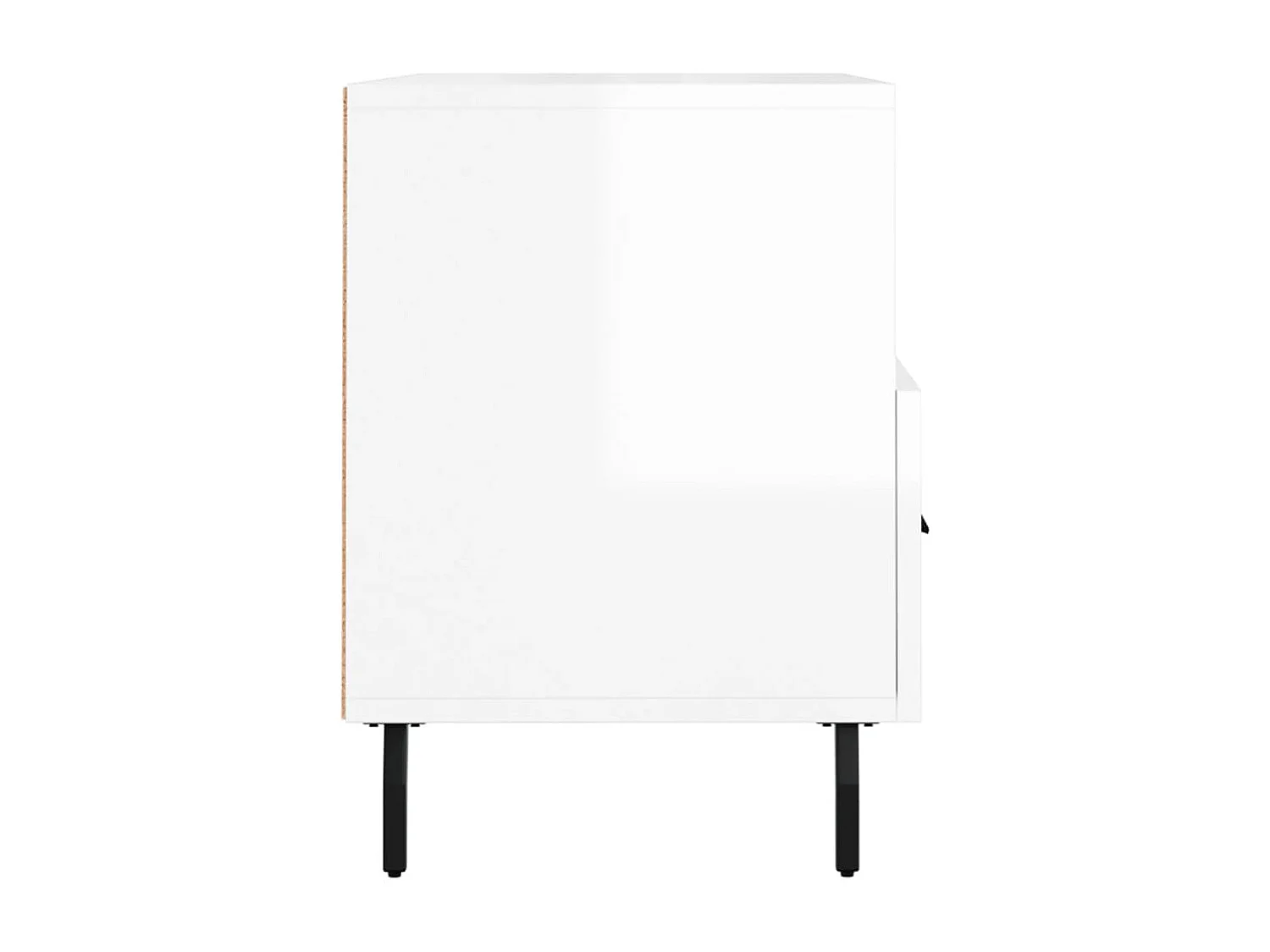 Meuble TV Blanc brillant 80x36x50 cm Bois d'ingénierie
