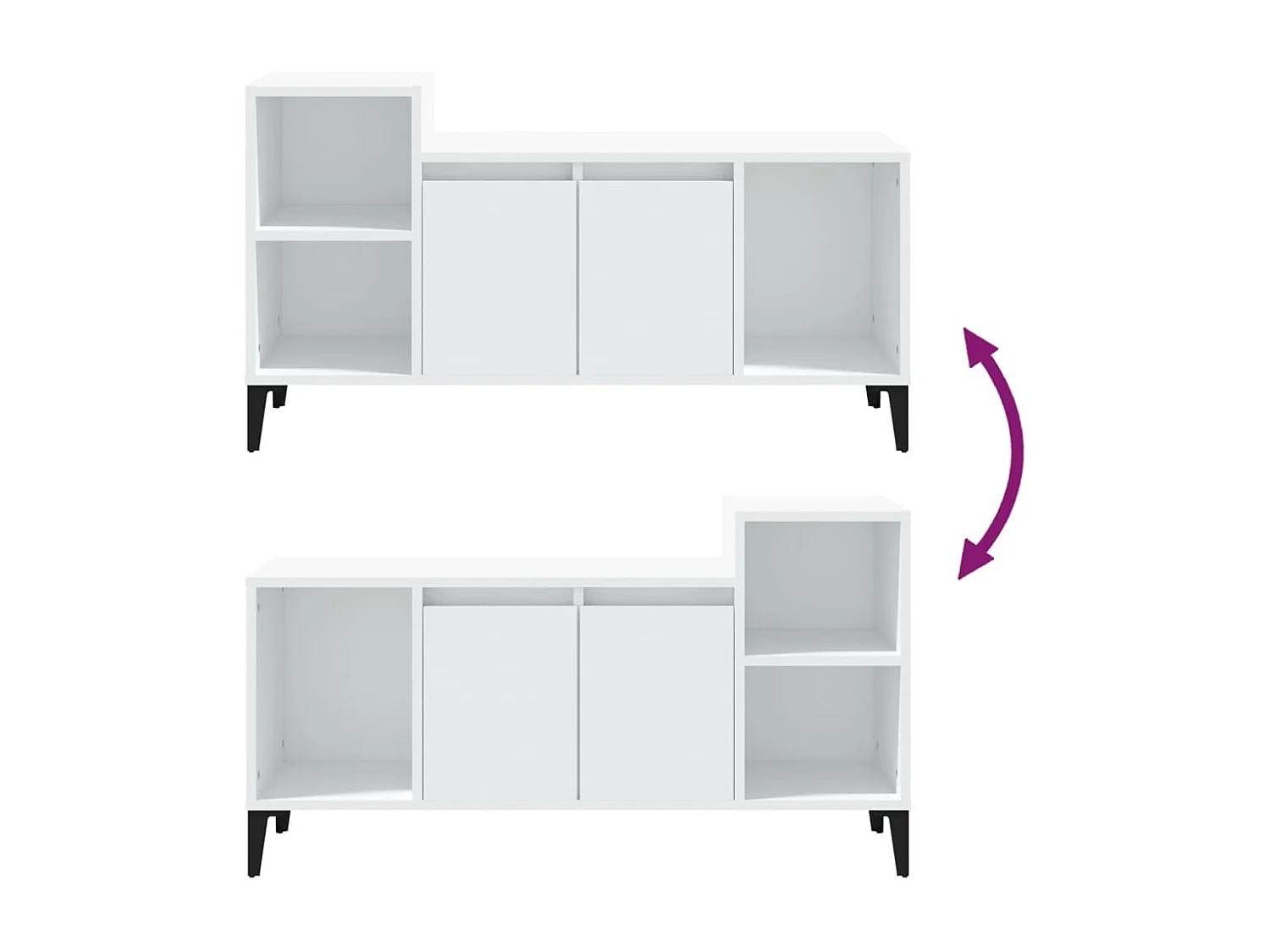 TV-Schrank Weiß 100x35x55 cm Holzwerkstoff