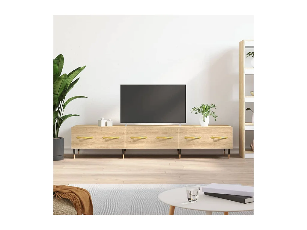 Meuble TV chêne sonoma 150x36x30 cm bois d'ingénierie