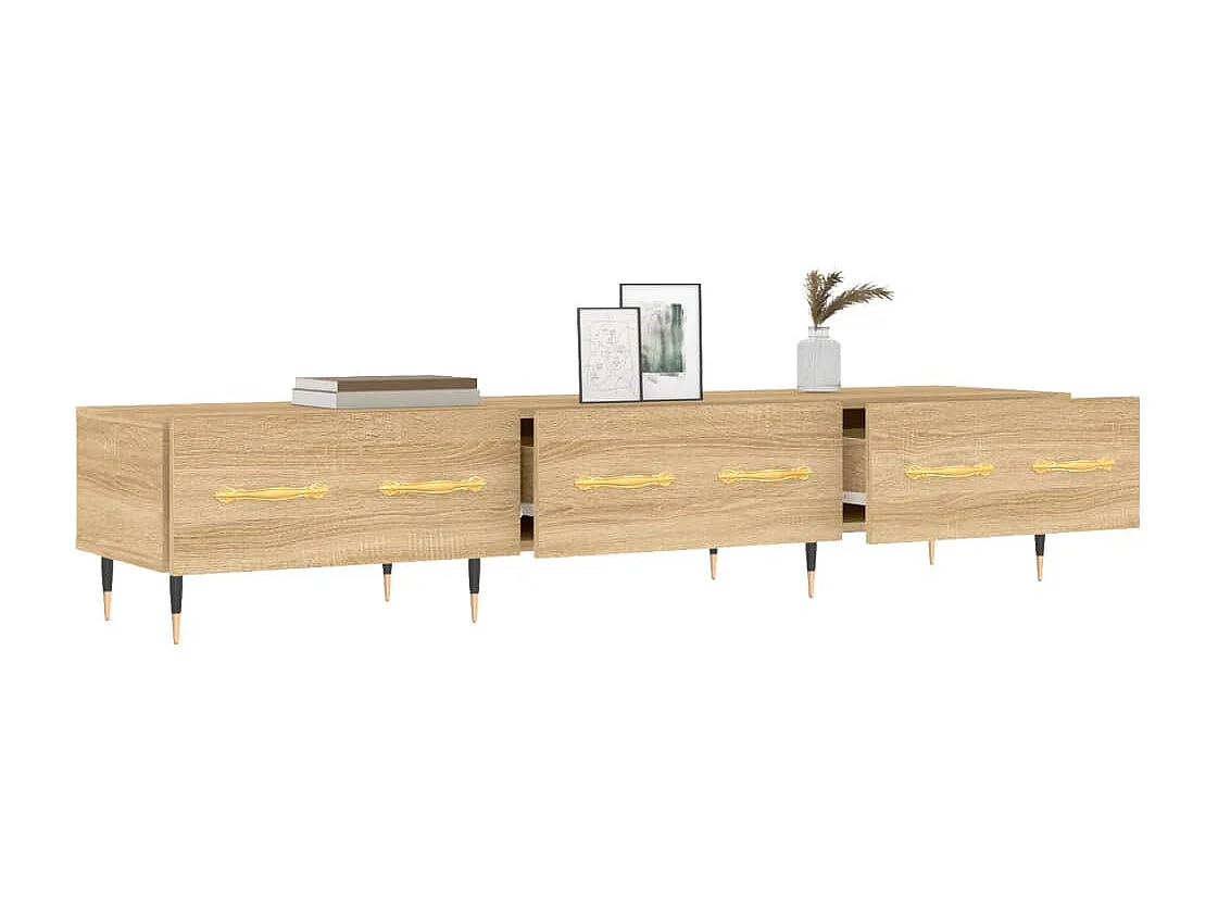 Meuble TV chêne sonoma 150x36x30 cm bois d'ingénierie