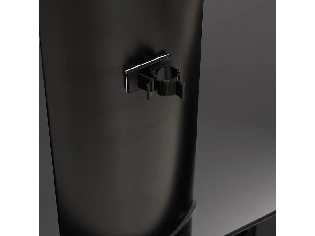 Meuble TV d'angle 2 niveaux pour 32-70 pouces noir argenté