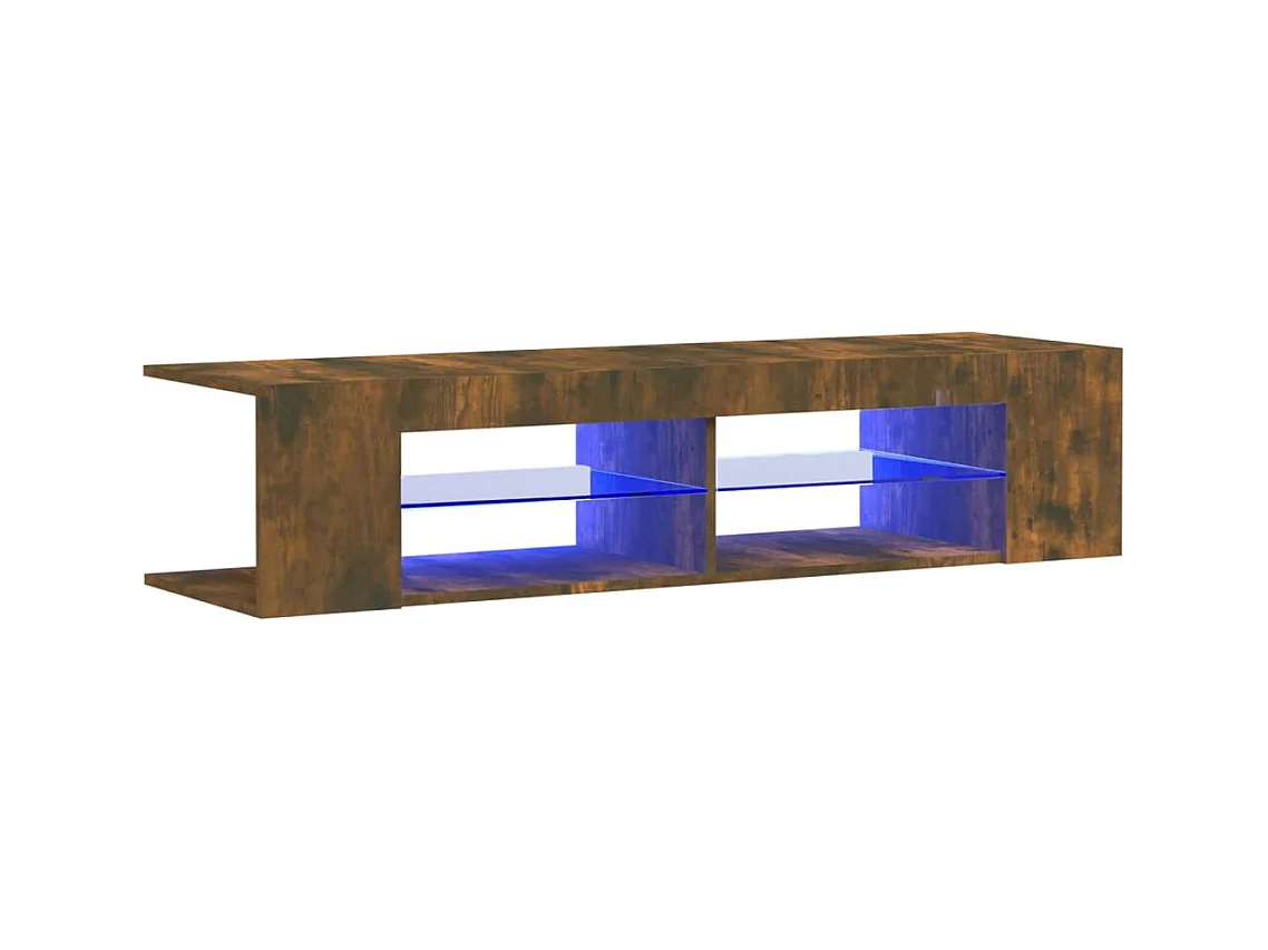 Tv-meubel LED-verlichting 135x39x30 cm gerookt eikenkleurig