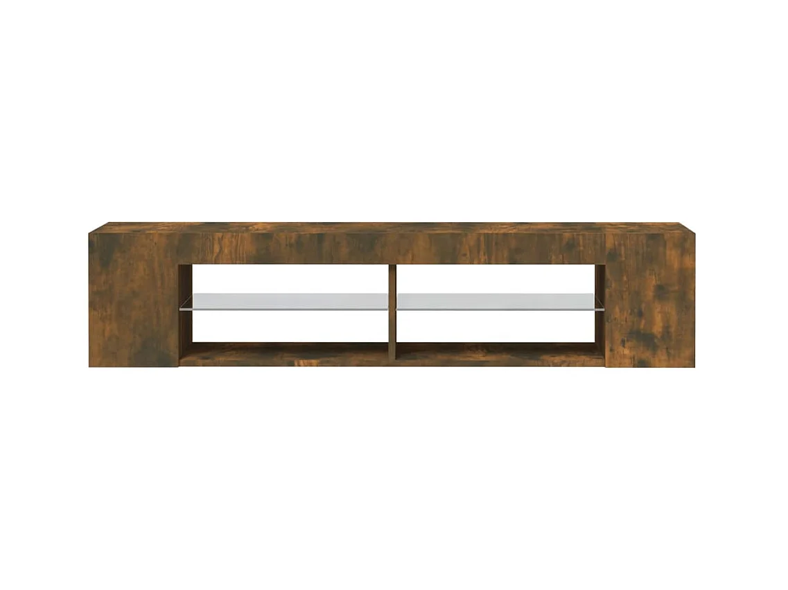 Tv-meubel LED-verlichting 135x39x30 cm gerookt eikenkleurig