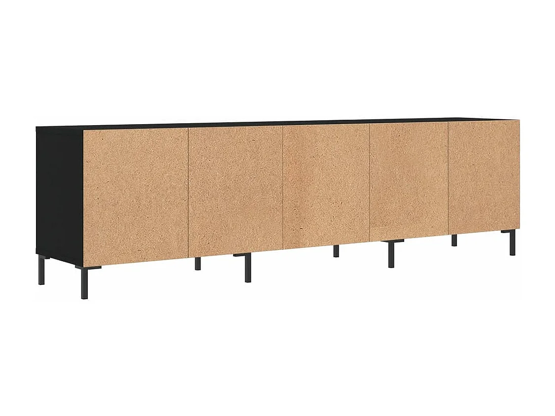 Mobile Porta TV Nero 150x30x44,5 cm in Legno Multistrato