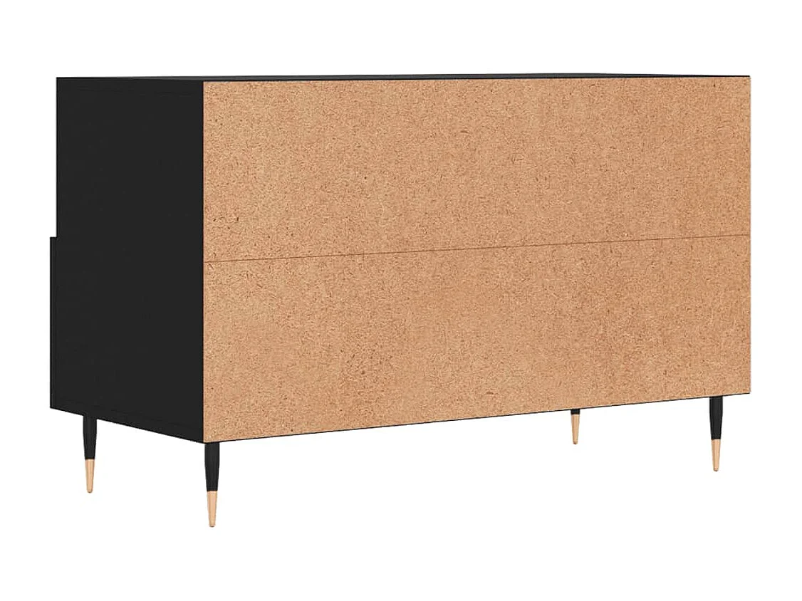 Meuble TV Noir 80x36x50 cm Bois d'ingénierie