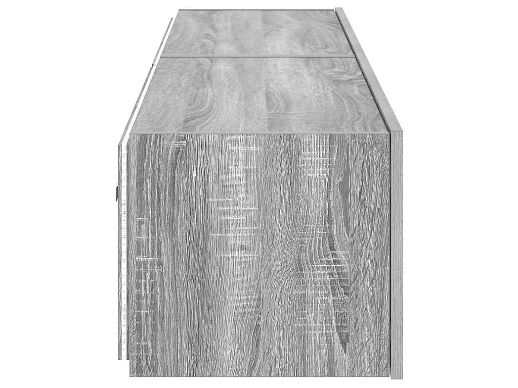 Meubles TV muraux et lumières LED 2pcs sonoma gris 80x35x31 cm