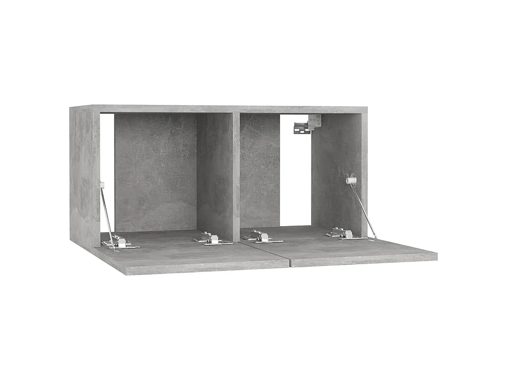 Mobili Porta TV Pensili 3pz Grigio Cemento 60x30x30 cm