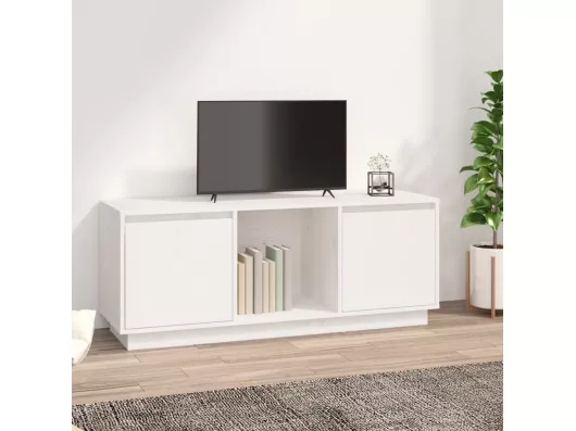 Kauf Unique TV-Schrank Weiß 110,5x35x44 cm Massivholz Kiefer