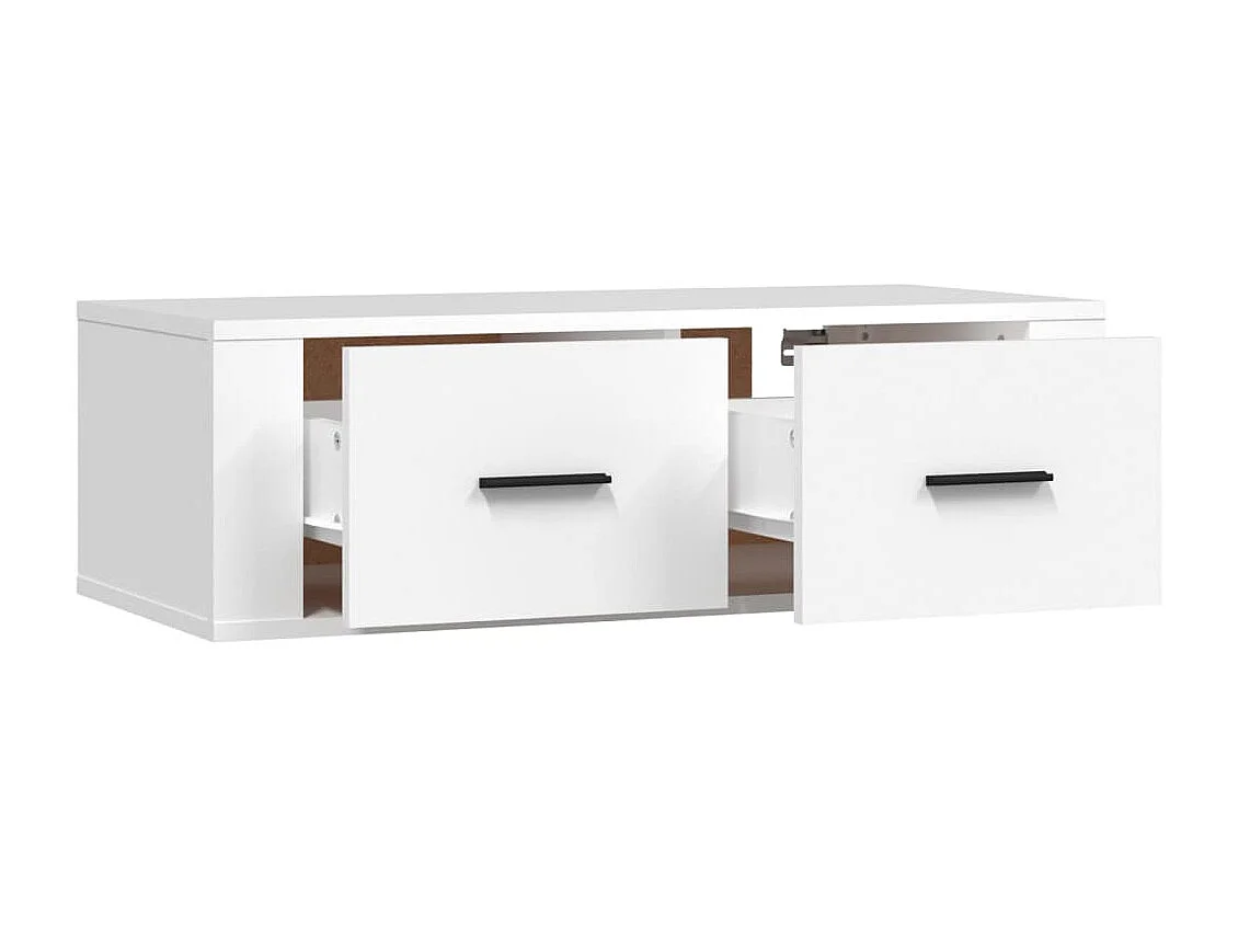Meuble TV suspendu Blanc 80x36x25 cm Bois d'ingénierie