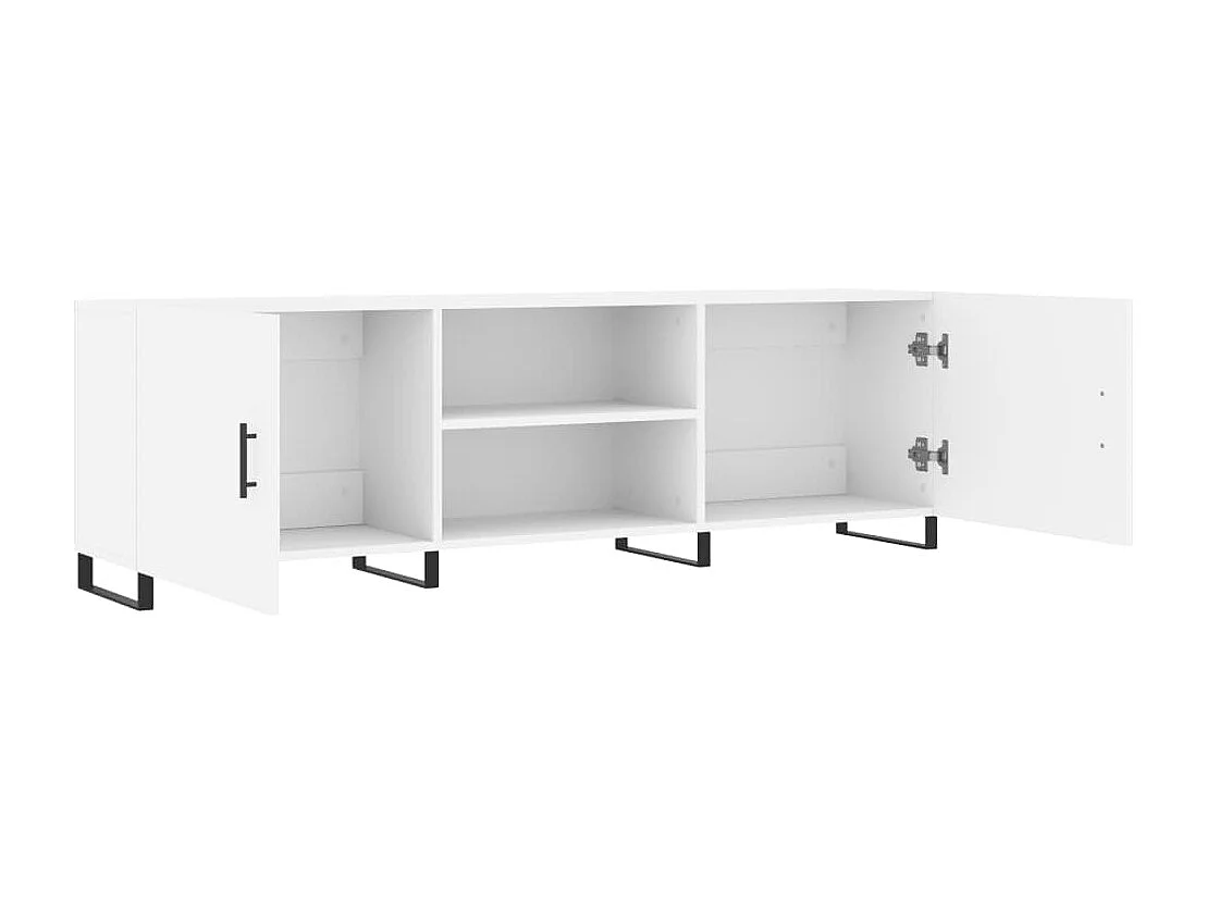 Mobile Porta TV Bianco 150x30x50 cm in Legno Multistrato