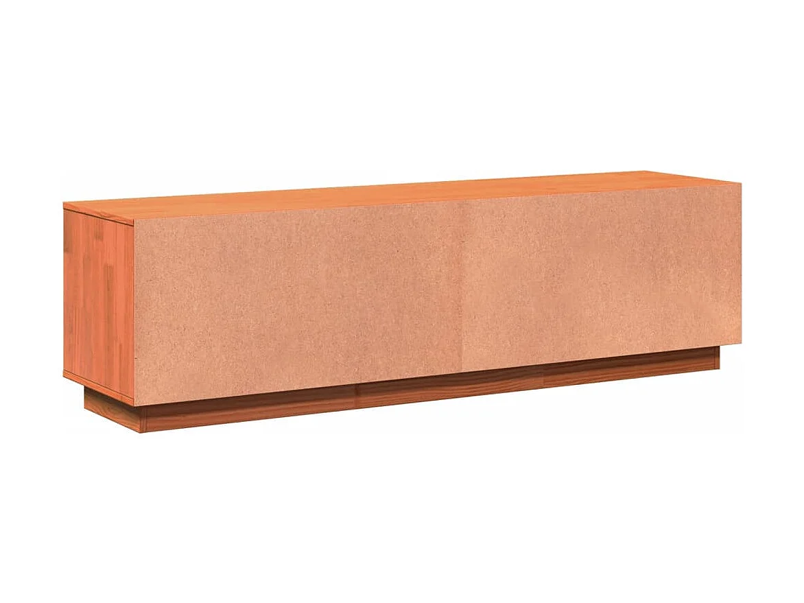 Meuble TV cire marron 140x35x40 cm bois pin massif