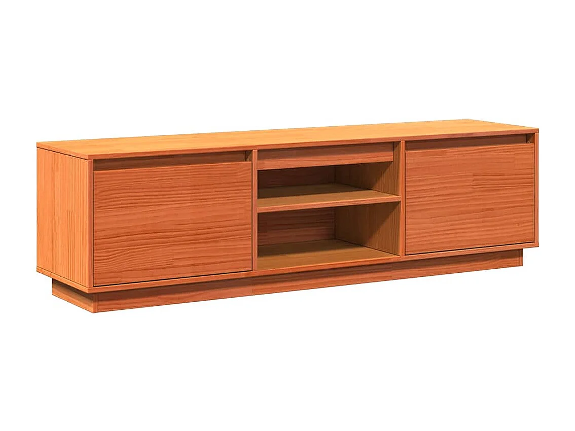 TV-Schrank Wachsbraun 140x35x40 cm Massivholz Kiefer