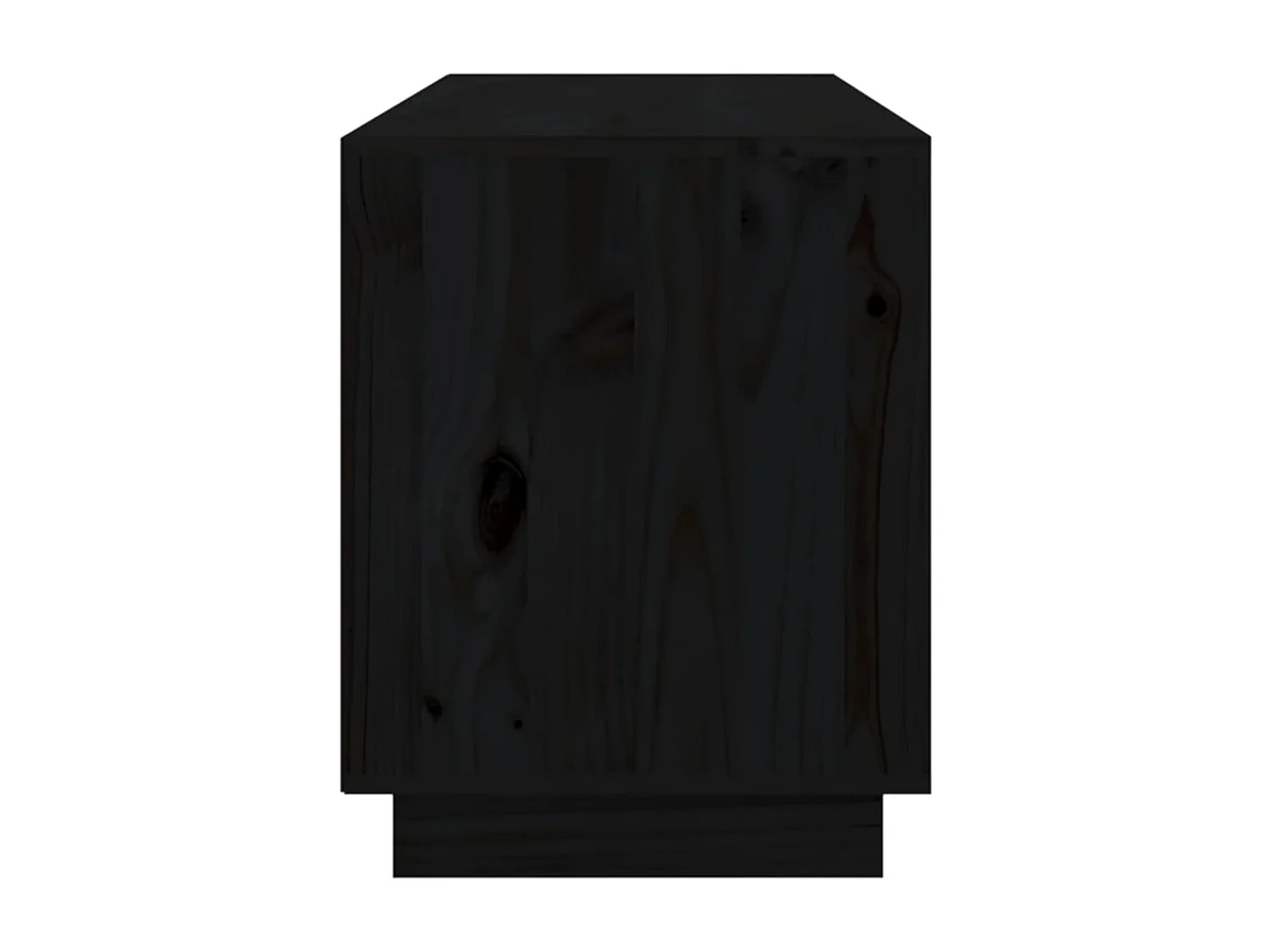 Meuble TV Noir 176x37x47,5 cm Bois de pin massif