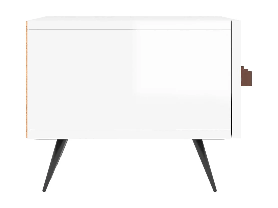 Meuble TV blanc brillant 150x36x30 cm bois d'ingénierie