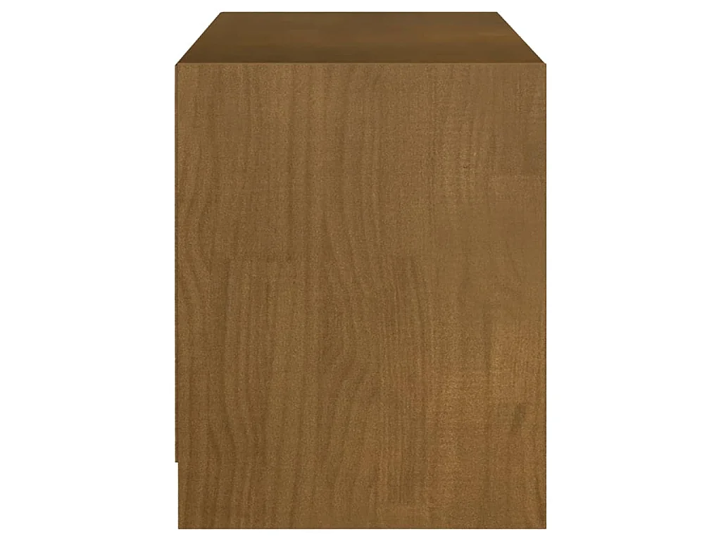 Meuble TV Marron miel 104x33x41 cm Bois de pin massif