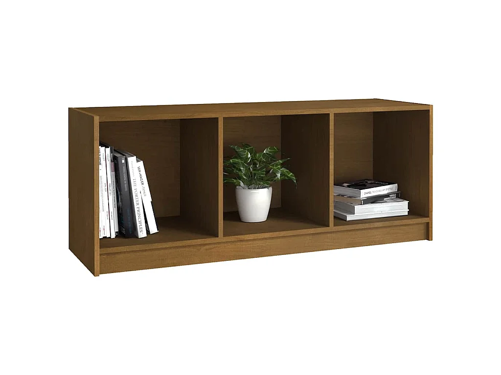 TV-Schrank Honigbraun 104x33x41 cm Massivholz Kiefer