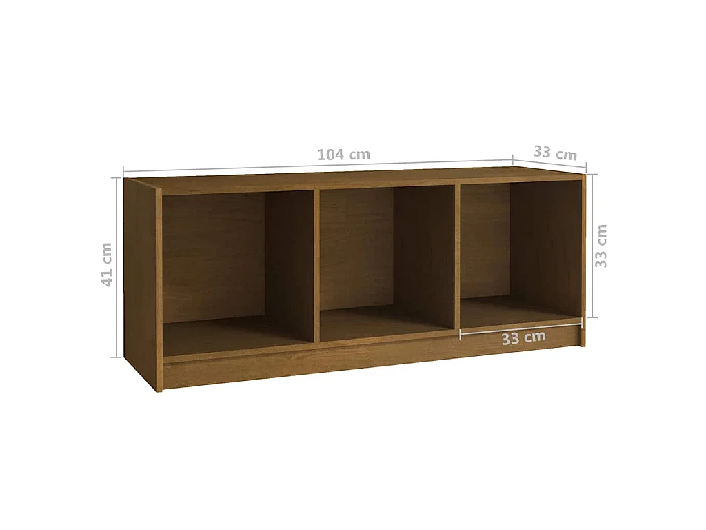 TV-Schrank Honigbraun 104x33x41 cm Massivholz Kiefer