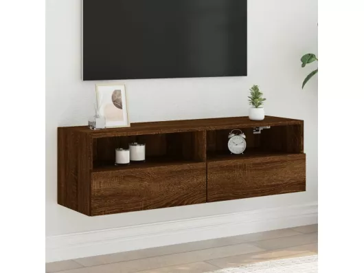 Kauf Unique TV-Wandschrank Braun Eiche-Optik 100x30x30 cm Holzwerkstoff