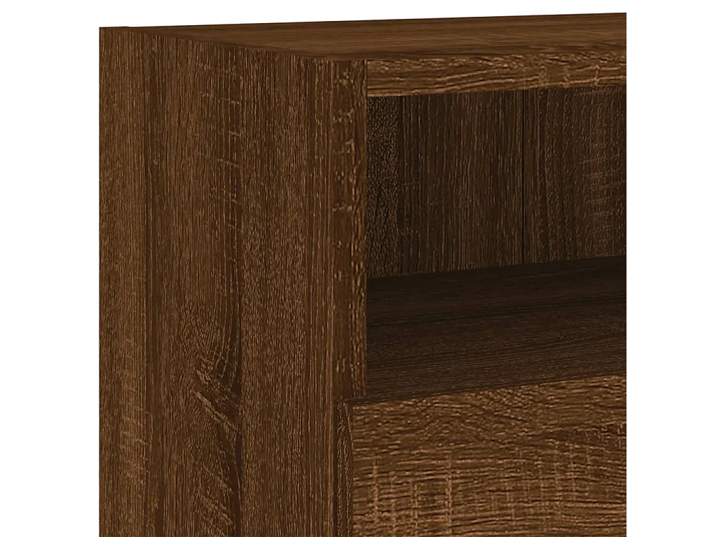 Meuble TV mural chêne marron 100x30x30 cm bois d'ingénierie