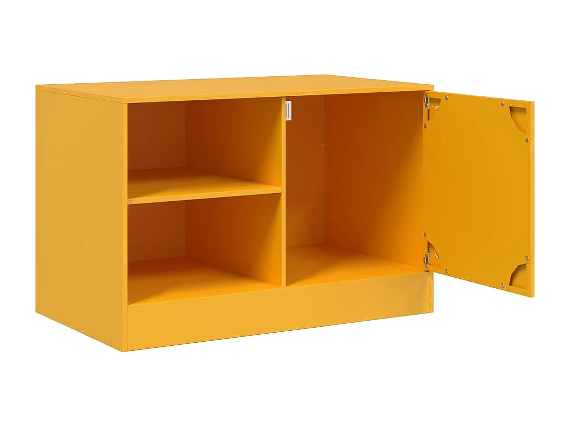 TV-Schränke 2 Stk. Senfgelb 67x39x44 cm Stahl