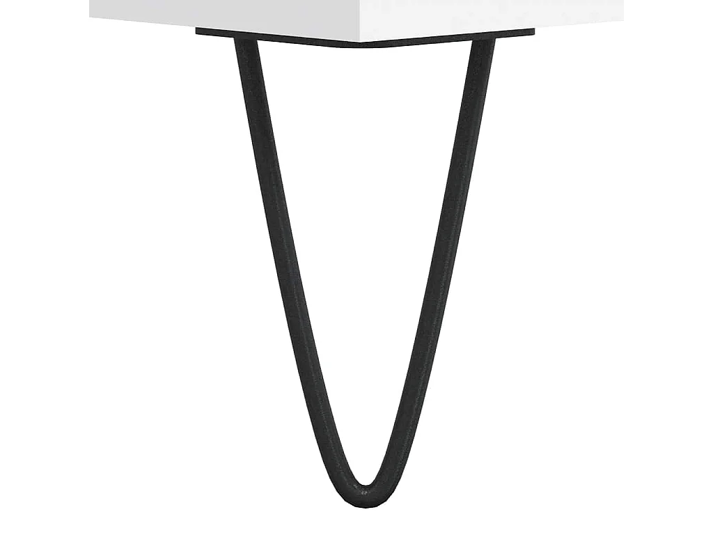 Meuble TV blanc 103,5x30x50 cm bois d'ingénierie