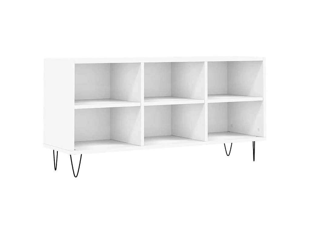 Meuble TV blanc 103,5x30x50 cm bois d'ingénierie