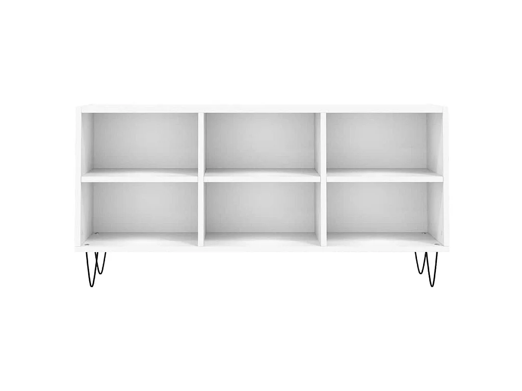 Meuble TV blanc 103,5x30x50 cm bois d'ingénierie