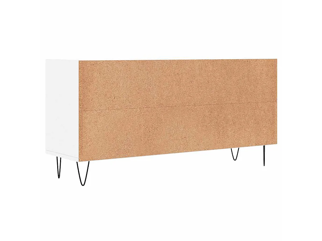 Meuble TV blanc 103,5x30x50 cm bois d'ingénierie