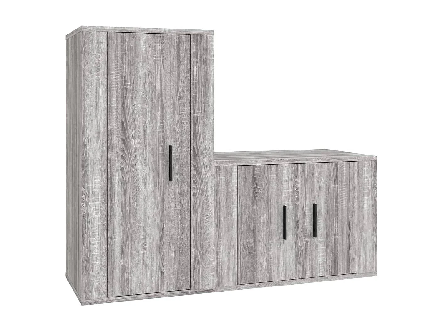 Ensemble de meubles TV 2 pcs Sonoma gris Bois d'ingénierie