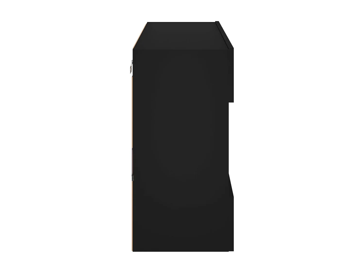 Móvel de parede para TV com luzes LED 98,5x30x60,5 cm preto