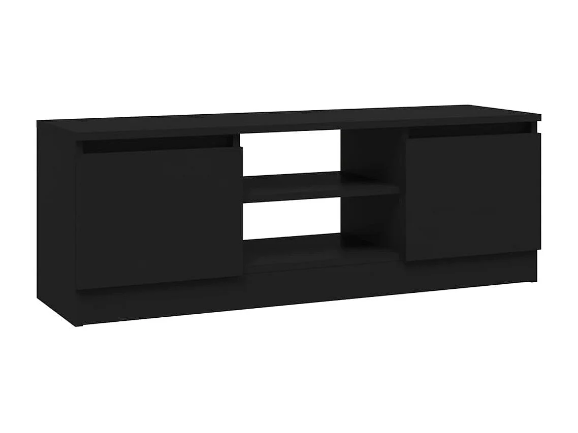Mueble de TV con puerta negro 102x30x36 cm