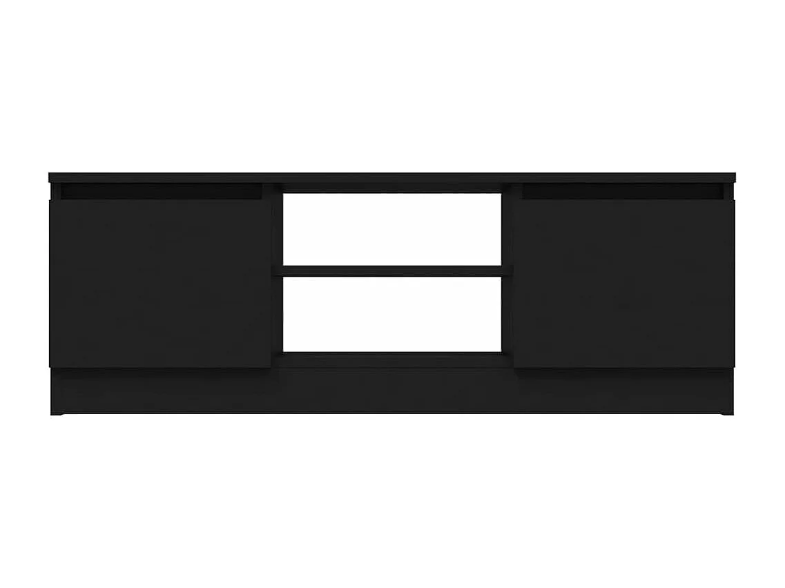 Meuble TV avec porte Noir 102x30x36 cm