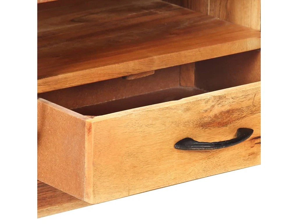 Mueble para TV de madera maciza de acacia 116x30x40 cm