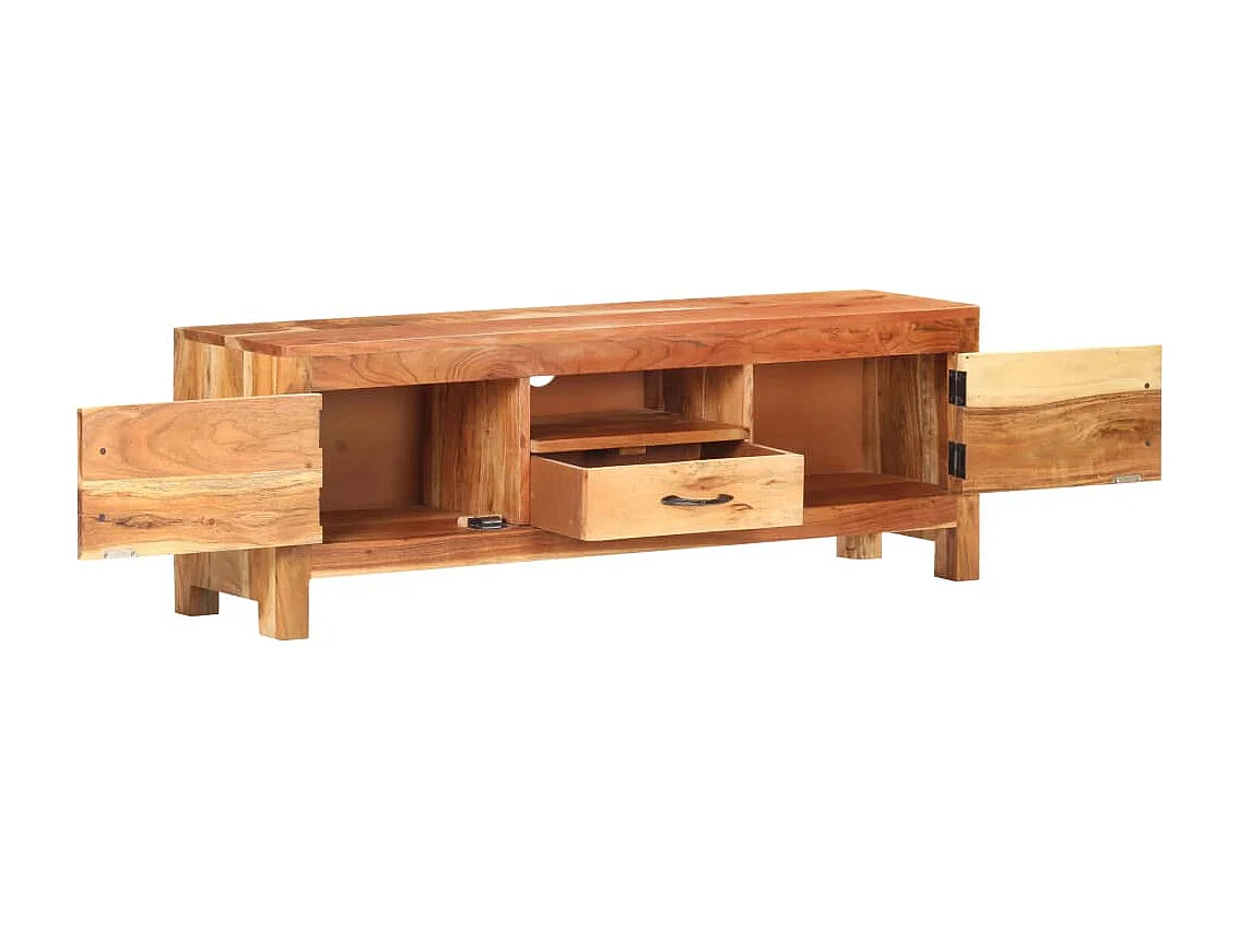 Meuble TV 116x30x40 cm Bois d'acacia massif