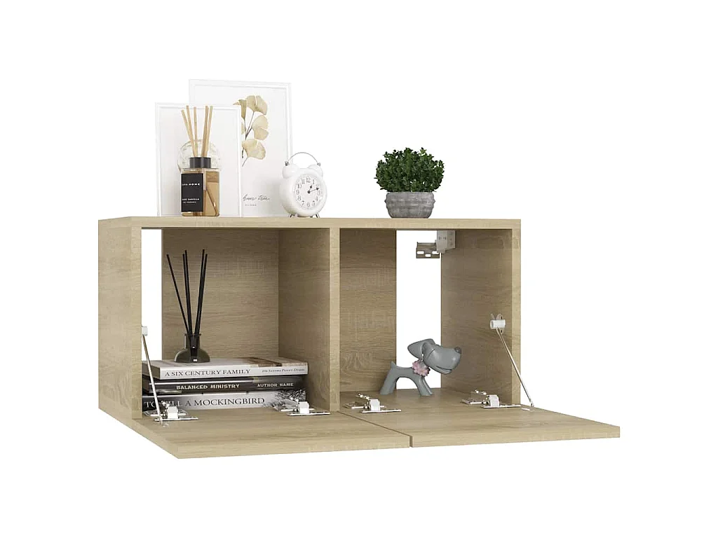 Meubles TV suspendus 3 pcs Chêne sonoma 60x30x30 cm