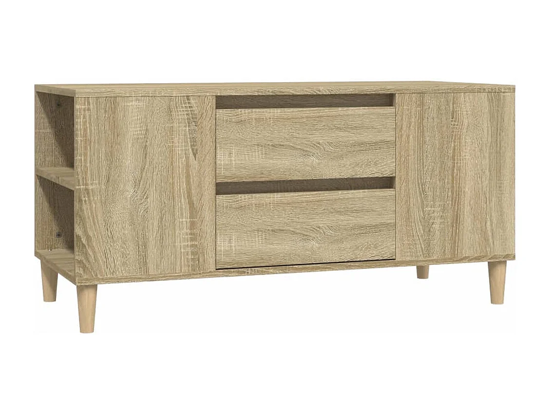 Meuble TV Chêne sonoma 102x44,5x50 cm Bois d'ingénierie