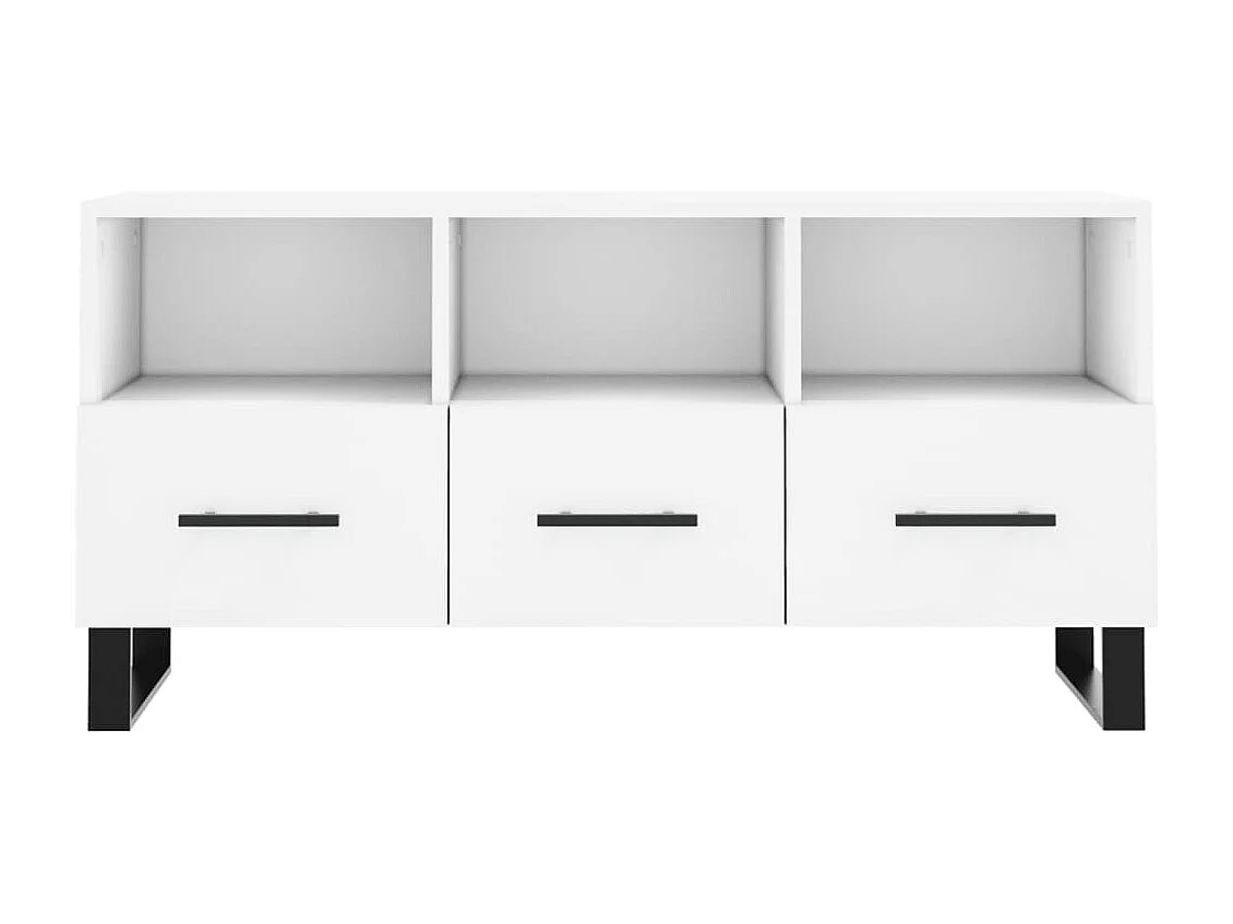 Mobile Porta TV Bianco 102x36x50 cm in Legno Multistrato