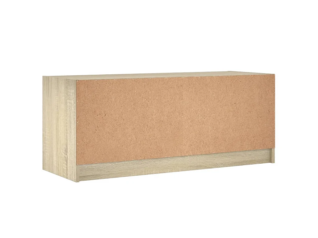Móvel de TV c/ portas de vidro 102x37x42 cm carvalho sonoma