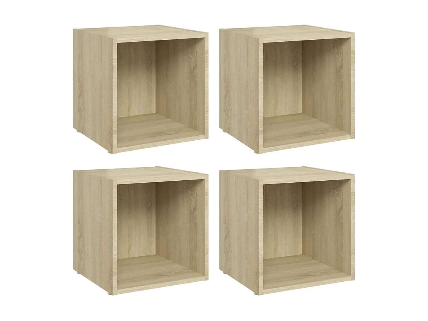 Tv-meubelen 4 st 37x35x37 cm bewerkt hout sonoma eikenkleurig