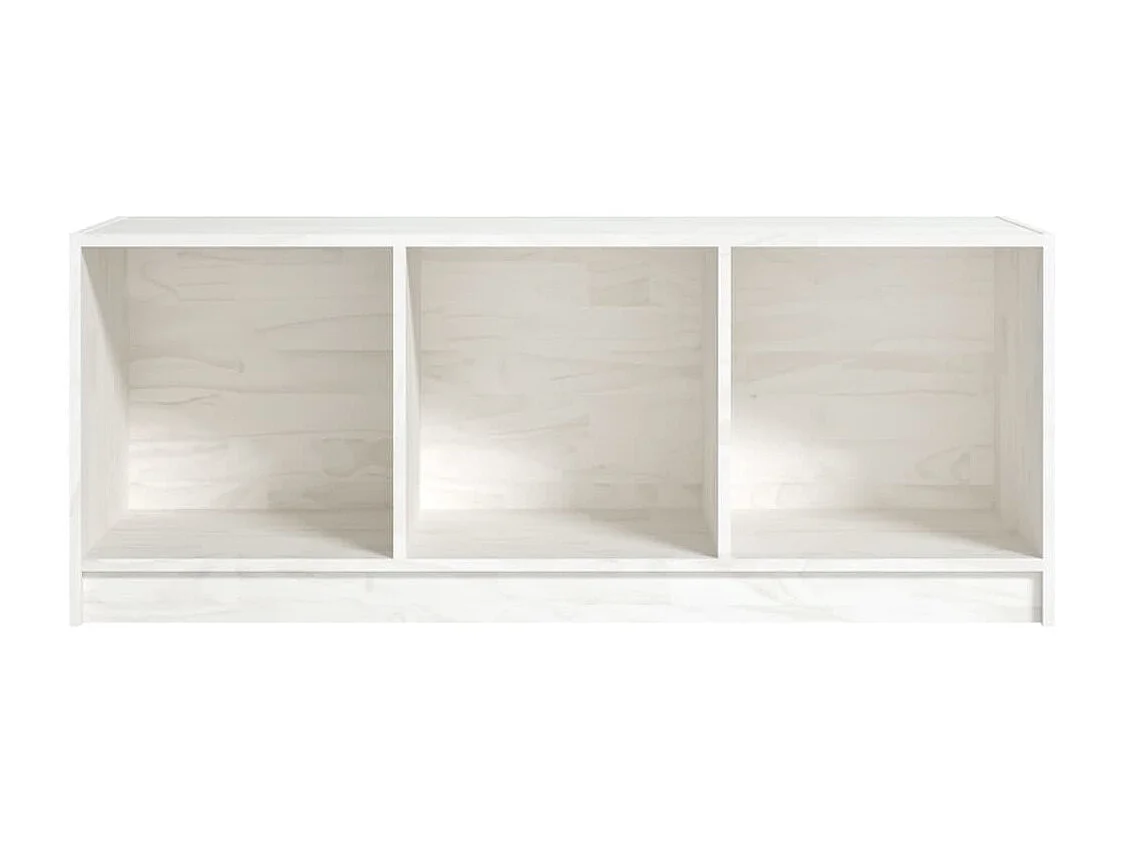 TV-Schrank Weiß 104x33x41 cm Massivholz Kiefer