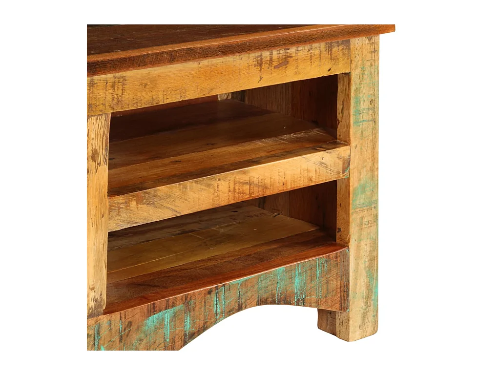 Mueble para TV madera maciza reciclada 80x30x40 cm